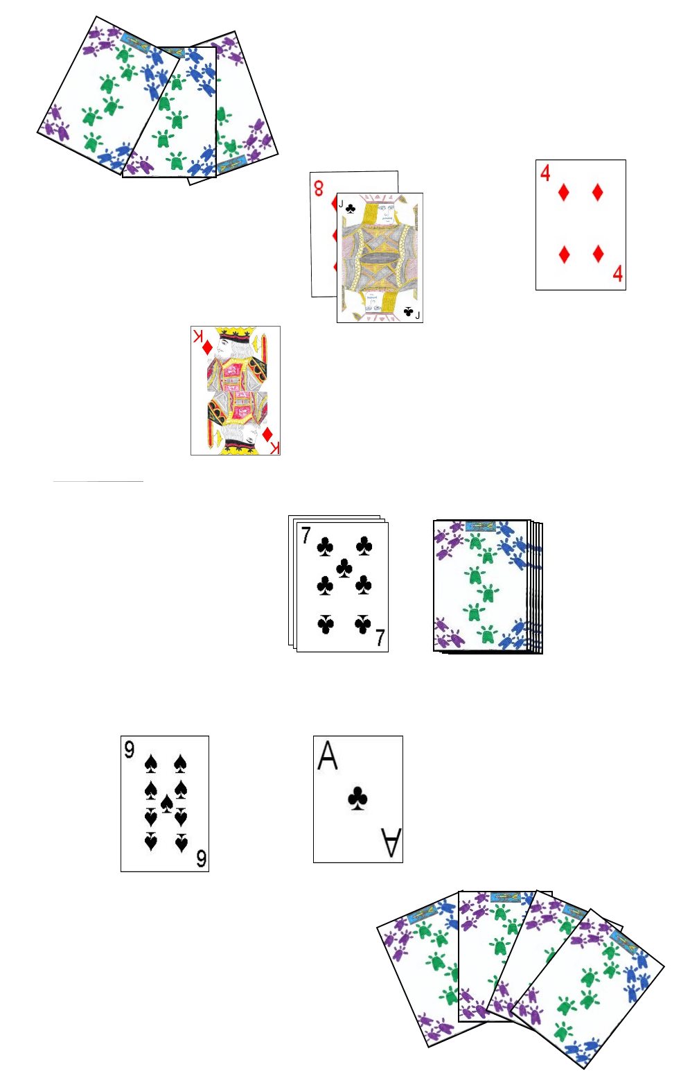 Cuttle card game in progress