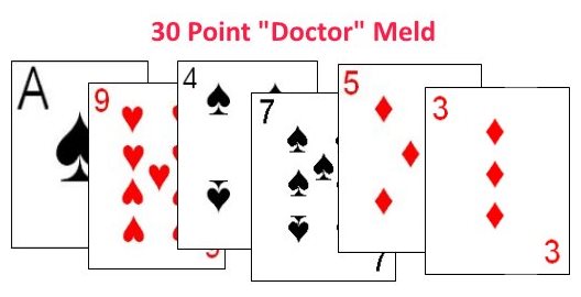 Doctor meld in the card game Indian Chief