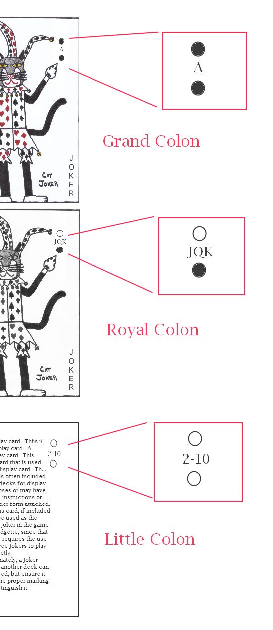 The markings used to distinguish the Colons in Bridgette