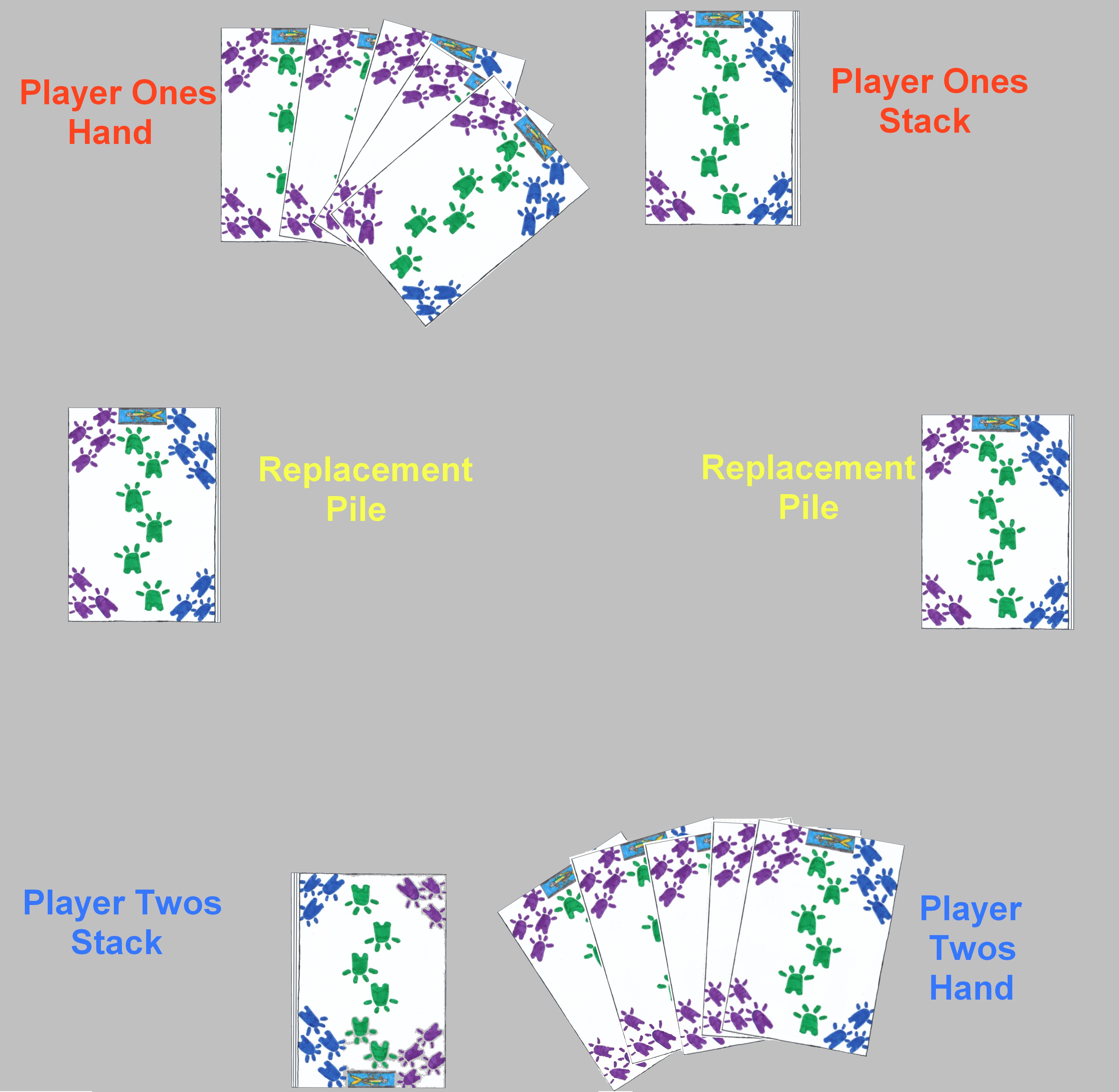 Initial Layout for the Card Game Speed
