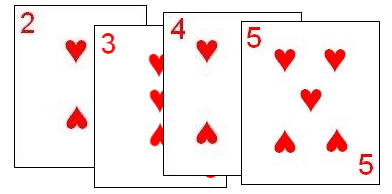 The first meld by a player must consist of four cards