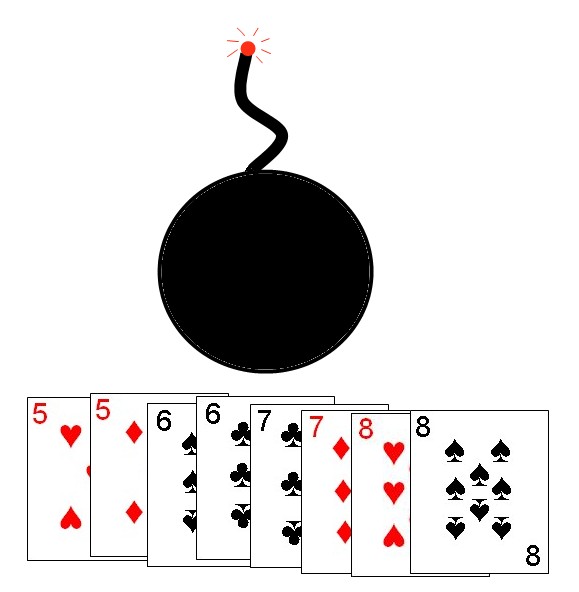 A four card double pair bomb