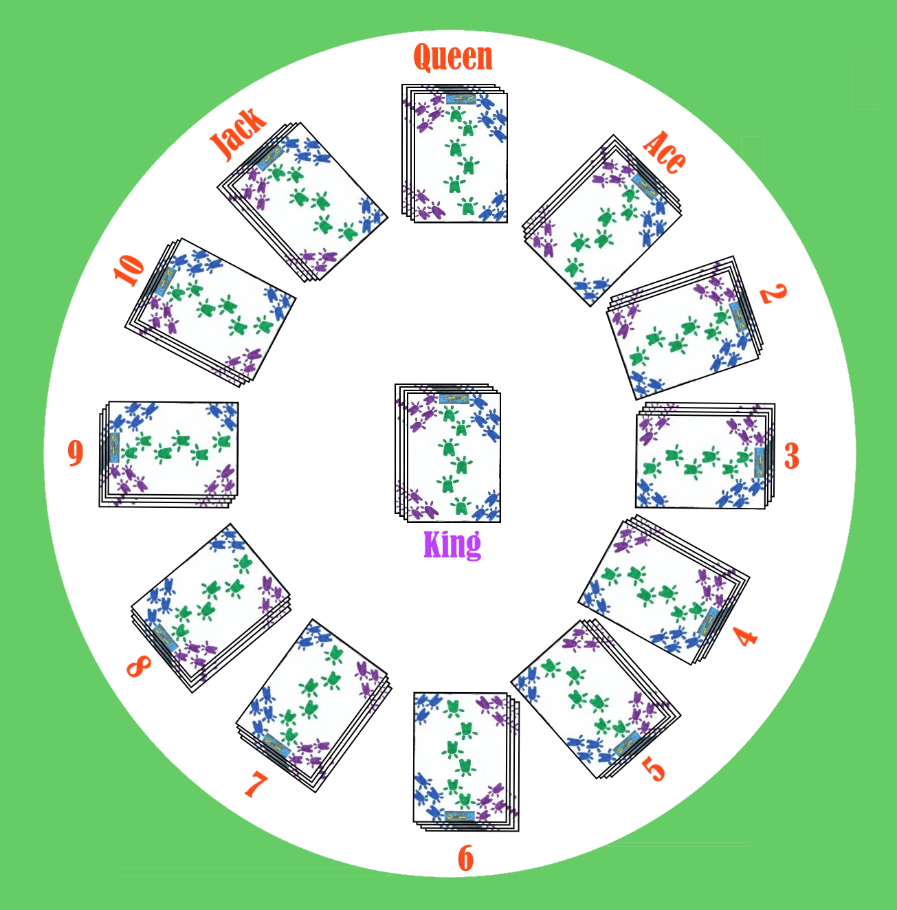 Initial setup for Clock Solitaire