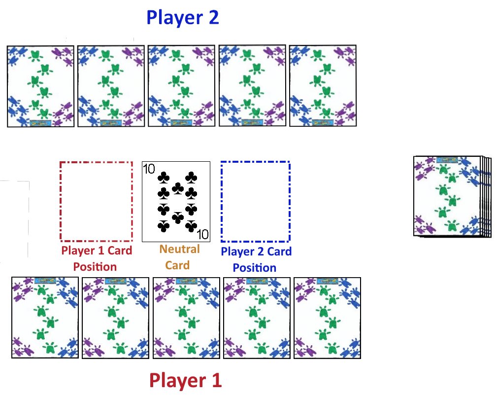 Crossfire card game layout