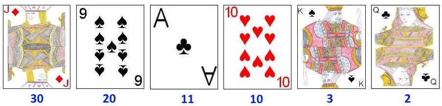 Card Point Values in 304