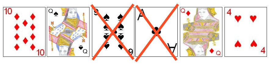 Example move in Double Jump solitaire