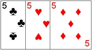 Triple card combination in Zheng Fen